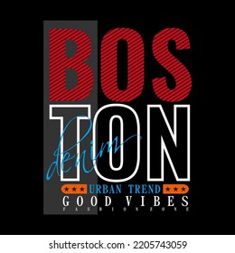 vector boston text lettering stylish creative design