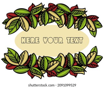 Vector botanic frame for your text card.
