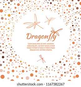 Vector botanical banners with dragonfly and flowers. Floral design for natural cosmetics, perfume, women products. Can be used as a greeting card, wedding invitation, spring background