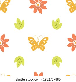 Vektorbotanische Blume, nahtlose Wiederholung Muster Design Hintergrund. Perfekt für moderne Tapete-, Stoff- und Umhüllungsprojekte.