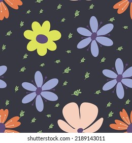 Vector botanical flower seamless repeat pattern design background. Perfect for modern wallpaper, fabric, 
home decor, and wrapping projects.