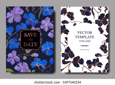 Vector botanical flowers.   Wedding background card floral decorative border. illustration graphic set banner.