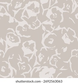 Vetor botânico motivo padrão sem emenda com fundo cinza