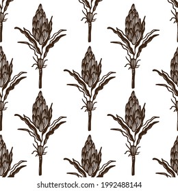 vector botanical pattern print on fabric print on clothes wallpaper design print  natural elements floristry twigs flowers and leaves spring mood summer mood