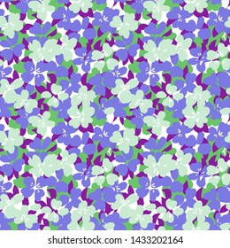 Vector botanical seamless pattern. Small daisies. Glade of wild flowers in vintage style. Flat simple floral freehand background for fashion design, textile, fabric, wallpaper, surface or wrapping.