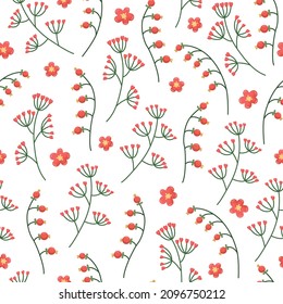 Vector botanical seamless pattern for Valentine's Day