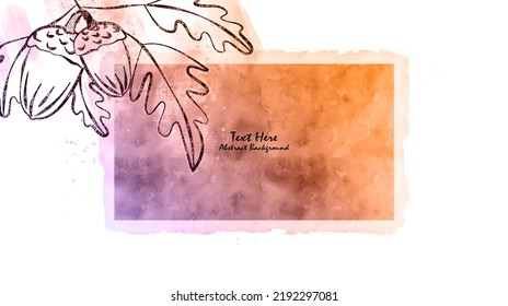 Vector botanical wall arts, with acorn. Minimalistic and natural. Acorn and line arts design. Sample text area included.
