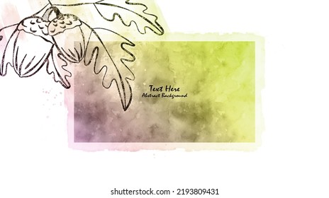 Vector botanical wall arts, with acorn. Minimalistic and natural. Acorn and line arts design. Sample text area included.
