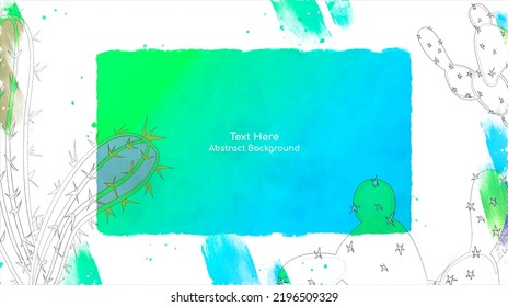 Vector botanical wall arts, with cactus. Minimalistic and natural. Cactus and line arts design. Sample text area included.