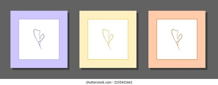 Muros botánicos vectores, con flores. Minimalista y natural. Diseño de flor y de líneas