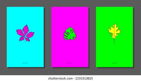 Muros botánicos vectores, con hojas. Minimalista y natural. Diseño de hojas y líneas artísticas.