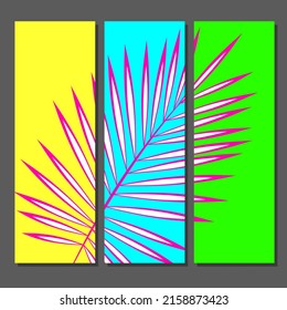 Vector botanical wall arts, with leaves. Minimalistic and natural. Leaves and line arts design.