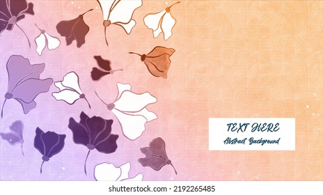 Vektorbotanische Wandkunst mit Blättern. Minimalistisch und natürlich. Blätter und Liniendesign. Textbereich als Beispiel enthalten.