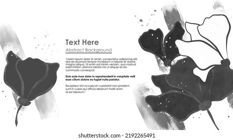 Vector botanical wall arts, with leaves. Minimalistic and natural. Leaves and line arts design. Sample text area included.