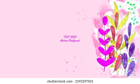 Vector botanical wall arts, with leaves. Minimalistic and natural. Leaves and line arts design. Sample text area included.