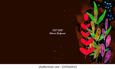 Vector botanical wall arts, with leaves. Minimalistic and natural. Leaves and line arts design. Sample text area included.
