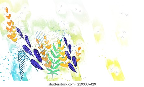 Muros botánicos vectores, con hojas. Minimalista y natural. Diseño de hojas y líneas artísticas. Área de texto de ejemplo incluida.