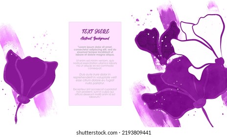 Vector botanical wall arts, with leaves. Minimalistic and natural. Leaves and line arts design. Sample text area included.
