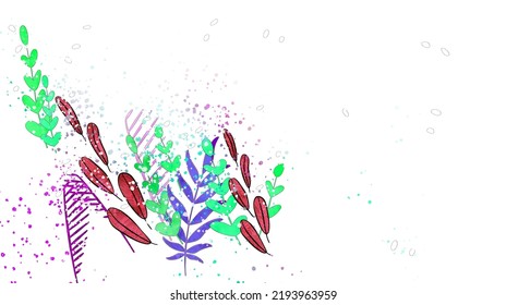 Vector botanical wall arts, with leaves. Minimalistic and natural. Leaves and line arts design. Sample text area included.