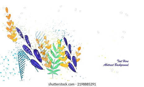 Muros botánicos vectores, con hojas. Minimalista y natural. Diseño de hojas y líneas artísticas. Área de texto de ejemplo incluida.