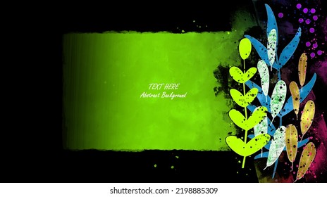 Vector botanical wall arts, with leaves. Minimalistic and natural. Leaves and line arts design. Sample text area included.