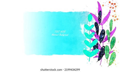 Vector botanical wall arts, with leaves. Minimalistic and natural. Leaves and line arts design. Sample text area included.