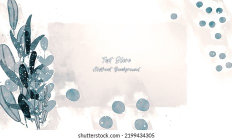 Vector botanical wall arts, with leaves. Minimalistic and natural. Leaves and line arts design. Sample text area included.