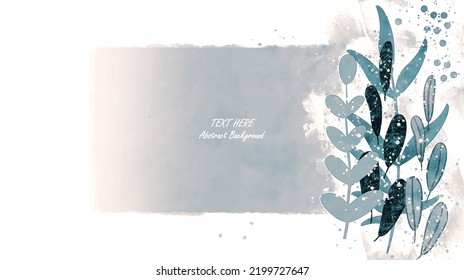 Vector botanical wall arts, with leaves. Minimalistic and natural. Leaves and line arts design. Sample text area included.