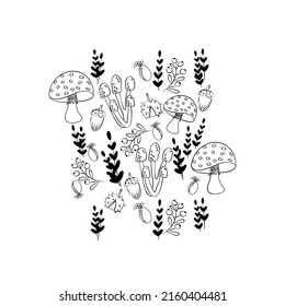 
Vector botanical wall arts, with mushrooms. Minimalistic and natural. Mushrooms and line arts design.
