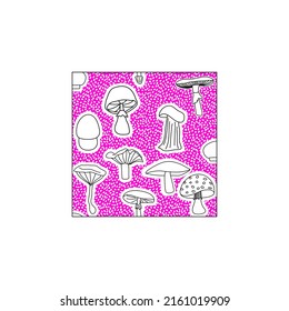 
Vector botanical wall arts, with mushrooms. Minimalistic and natural. Mushrooms and line arts design.
