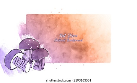 Vector botanical wall arts, with mushrooms. Minimalistic and natural. Mushrooms and line arts design. Sample text area included.