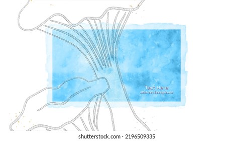 Muros botánicos vectoriales, con hongos. Minimalista y natural. Los hongos y el diseño de las artes de la línea. Área de texto de ejemplo incluida.