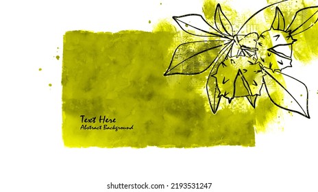 Muros botánicos vectores, con nogal. Minimalista y natural. Diseño de nogal y de líneas. Área de texto de ejemplo incluida.
