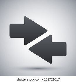 Vector both direction arrows icon
