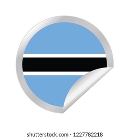 Vector Botswana circle folded