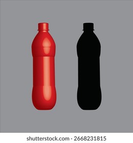 Uso del arte de la botella de Vector para la maqueta
