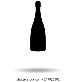 Vector bottle of champagne 