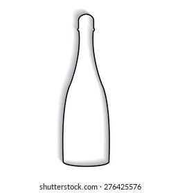 Vector bottle of champagne 