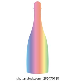 Vector bottle of champagne 