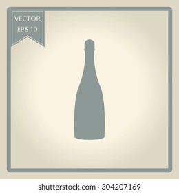 Vector bottle of champagne