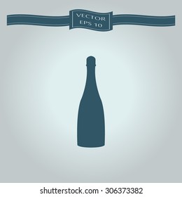 Vector bottle of champagne 