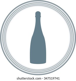 Vector bottle of champagne 
