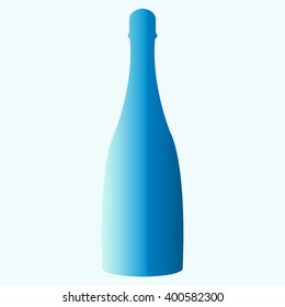 Vector bottle of champagne