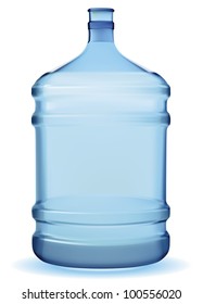 Vector bottle with clean blue water