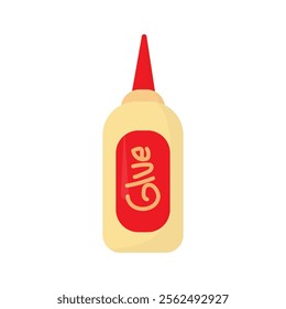 vector a bottle of clear glue with a flat cartoon design