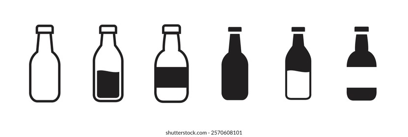 Vector Bottle Icon Set. Bottle Symbols