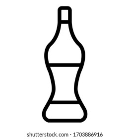  icono de botella vectorial. icono de la botella de agua. icono de botella de arte de la línea vectorial.