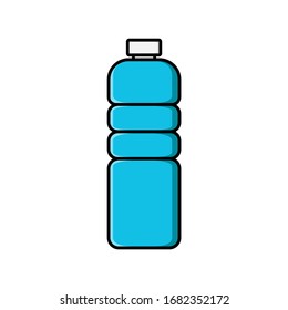 diseño plano de la ilustración de la botella vectorial