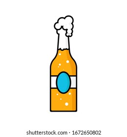 vector bottle ketchup beer soft drink illustration icon flat design