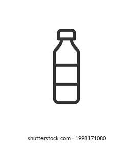 Vector bottle line icon. Symbol in trendy outline style. Vector illustration isolated on a white background. 